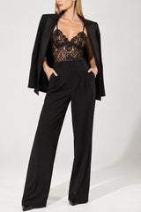 Evangeline - Top aus Spitze und Satin